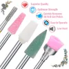 CMCP Nagelborrbitar Millande skärare Set Files Art Tools Nail Polish Manicure Rotary Slevering Head Bits For Nuticleble Accessories