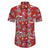 Męskie koszulki Wesołych Świąt Grafika dla mężczyzn odzież Zabawny piernik Man 3D Printed Lapel Bluzka Xmas Santa Claus Prezenty Y2K Tops