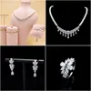 Wedding Jewelry Sets Tirim Pearl Necklace For Women Cubic Zirconia Set Party Engagement Dress Suits Dubai 240202 Drop Delivery Dhsds