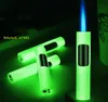 2022 Nouvelle torche Lumineuse Lumier Jet Jet Afficher le vent Cigarette Cigar Cigar Gas Bright Pap Papet Buchane Recharge Métal Gadgets Light Gadgets Gift3888973