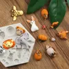 베이킹 곰팡이 3D 숲 동물 곰팡이 실리콘 곰팡이 DIY 케이크 장식 곰팡이 도구 장식 퐁당 장식