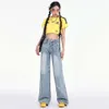 2024 Spring New Cool Wide Legged Jeans Womens Straight Tube Floor Dra Long Pants