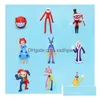 Anime Manga One Piece Purple Clown Halloween Doll Magical Figurine 6Pcs Model Toy For Kid Cartoon Figure Posse Vintage Drop Delive Dh0Yu