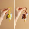 Boter Ice Cream Pig Diersleutel Keychain Delicate Lovely Pet Frog Panda Doll Stack Game Keyring Bag Trinket Cadeau