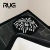 Rugwake Black Night Fireworks Tapis Tendy Round Plux Rug Gift décorer