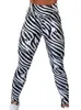 Leggings da donna allenamento fitness leggins leopardo giallo stampato da donna palestra indossare abiti sportivi pantaloni da yoga in alto.