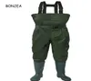 Andra kläder 100 vattentäta fiskebadrar för fiskare andas in Nylon PVC Chest Man1328p1907721