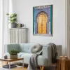 Boho Moroccan Door Morocco Islamic Architecture Arabic Archway Poster Print Canvas Painting Wall Art Picture for Room Home Decor