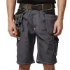 Calça de verão shorts para homens bolsos de utilidade de trabalho calças calças de trabalho