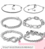 100% 925 Bracelets en argent sterling pour les femmes Bracelet de chaîne de liaison de luxe Fashion Fit Charms Perles Fine Bijoux Cadeau Envoyer un sac à poussière Gift2491321