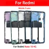 Ny testad för Xiaomi Redmi Note 10s 10 4G 5G Husen Middle Frame Case Middle Frame Bezel Plate Ersättningsdelar med sidonyckel