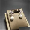 Impostazioni di gioielli Orecchini di perle lucenti Zircone Solido 925 Orecchino di Sier Stud per donne Montare la consegna a goccia fai -da -te dh9nx