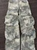 Женские джинсы Taruxy Camouflage Cargo Pants Women Women Fashion несколько карманов свободные длинные брюки Femme strt с высокой талией Женские брюки осени T240412