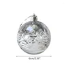 Decorative Figurines 6pcs White Snow Ball Christmas Ornaments Hanging Tree Decorations Clear Baubles Balls Xmas