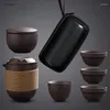 Zestawy herbaveware Zisha Travel Teat Porcelain Pordelable Infuser na świeżym powietrzu kemping teapot herbata dom