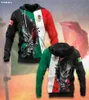 Men039s Sweatshirts Sweatshirts Mexican Eagle Flag 3D Print Zipper Hoodie Man Femme Pullover Sweetshirt Jacket Hooded Jacket Tra5064268