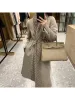 2023 New European and American Fashionable Outerwear Fur Jacket for Women Winter Cashmere Natural Mink Fur Collar Placket Coat
