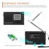راديو Mini Radios FM/MW/SW الهوائي القابل للسحب