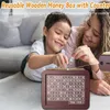 Caixa de dinheiro Time de economia para economia de dinheiro moedas de caixa japonês Piggy Bank Wooden With Saving Goal Habit adults Infres Presentes Moneybox Caixa