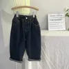 Baby Girl Boy Cotton Denim одежда набор Jacektpant 2pcs младенец малыш джинсовый костюм весенний осень с длинным рукавом детская одежда 1-10y 240329