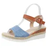 Slippers Sandals Women 2024 Летняя круглая голова с пряжкой средней каблуки без скольжения обувь для легкого комфорта повседневная