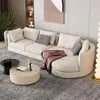 Curbe White Nordic Technology Corner Sofa Simple Modern Luxury Designer Adults Salon Lounge Lounge en forme de meubles en forme de L
