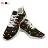 Chaussures décontractées Kuiliu Air Mesh Femmes Flat Sneakers Music Notes Notation Sketches Mesdames Breffe-chaussures légères Zapatos Mujer