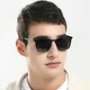 Sunglasses VIVIBEE Classic Rectangle Polarized Sunglasses Men Matte Black UV400 Fashion Square Sun Glasses Spring Hinge Driving Shades 24412