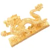 Decoratieve beeldjes Vintage Dragon Ornament Desktop Simulation Chinese Decor Resin Gold Color Year Gifts