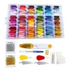 Floss Bordery Floss Stitch Threads Kit Bracelet String Kit com Organizer Storage Box Cross Stitch Tools Borderyer Kit