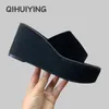 Slippare 2024 Summer Platform High Heel Open-Toes Wedges Woman Hiss Shoes Thick Sole Mules Slides Handmade Bota Feminina