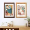 FRAMOS A4 NORDIC MINIMALIST RESINA PO Frame Retro Pinturas penduradas pinturas Arte decoração de decoração de mesa de madeira Exibição de grãos de madeira