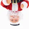 Electric Plush Toy Święty Mikołaj Doll Zabawne dekoracje świąteczne elektryczne ręczne stand taniec z muzyką huśtawki 1PC