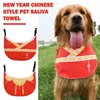 Dog Apparel Chinese Year's Style Pet Bib Skin-Friendly Comfortable Scarf For Dogs Cat