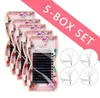 5pcs yelix kolay fanning kirpik uzantıları bütün hacim kirpikleri karışık Camellia çiçek kirpik uzantı malzemeleri pembe kirpik kutusu aa29387887