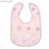 Bibs Burp Cloths 1 Piece Baby Dot Kids Bibs Saliva Burp Boy Girls Newborn Feeding Accessories Infant Baberos Waterproof Toddlers Stuff Cloth Y240412