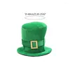 Berets St Patricks Day Accessoriesグリーントップハットゴールドバックルファッショナブルな大人の帽子