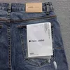 Lila Marke Herren 2024 Frühlings-/Sommer Lose Taille gerade Bein natürliche Farbjeans Plus Size Mens Shorts