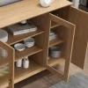 Nouvelle couleur de bois de luxe côté buffet armoires de buffet meubles