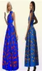 Ubrania etniczne Afrykańskie sukienki dla kobiet mody bez rękawów sukienka maxi dashiki drukowana szata turban africaine kolacja wieczorna impreza C7086963