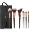 2024 7pcs Professional Makeup Brushes Set Bag Foundation Eyelash Eyebrow Eyeshadow Cosmetic Make Up Tool makeup brush set bag