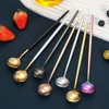 Coffee Scoops 10pcs / Lot Handle Spoon Spoon en acier inoxydable mélange des cuillères à la crème glacée Cake Gake Tea Kitchen Bar Bar Accessoires