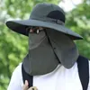 Beretti 360 gradi Protezione da sole Cappello largo brim anti-uv lavoro agricolo proteggere il collo regolabile berretto da spiaggia autunno