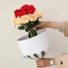 Enveloppe cadeau 10pcs Fleurs de papier kraft en forme de forme ronde Fleurs d'outil d'outil d'outil de fleur de rose enveloppe de rose