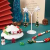 46PCS Kerstthema Handgemaakte lampwerk kralen schattige sneeuwpopcadeau -doos handschoenen kerstboomkralen voor oorbellen Diy sieraden maken