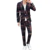 Mały szczupły zestaw mody w stylu Mens Suit Student Płaszcz