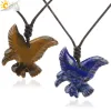 CSJA Vintage Natural Eagle Natural Eagle Collana fatti a mano in cristallo animale intagliato a mano per uomo collane femminile maschio gioiello H249