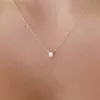 Fashion Gold Diamonds Necklaces Delicate Solitaire Pendant Dainty Pendants Necklace Bridal Jewelry Floating Diamond Jewellery3833528