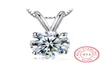 Collier pendentif Diamond Solitaire 2CT LAB LAB 925 Collier de coulerie de cou en argent sterling Femmes Silver 925 Bijoux avec 45cmain501211788