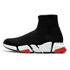 2024 Luxury Graffiti Mens Designer Sock Shoes Boots Speed ​​Trainer Black White Red Hasts 2.0 Clear Sole Running Socks Designers Platform Loafers Sneakers Womens 1: 1 L2